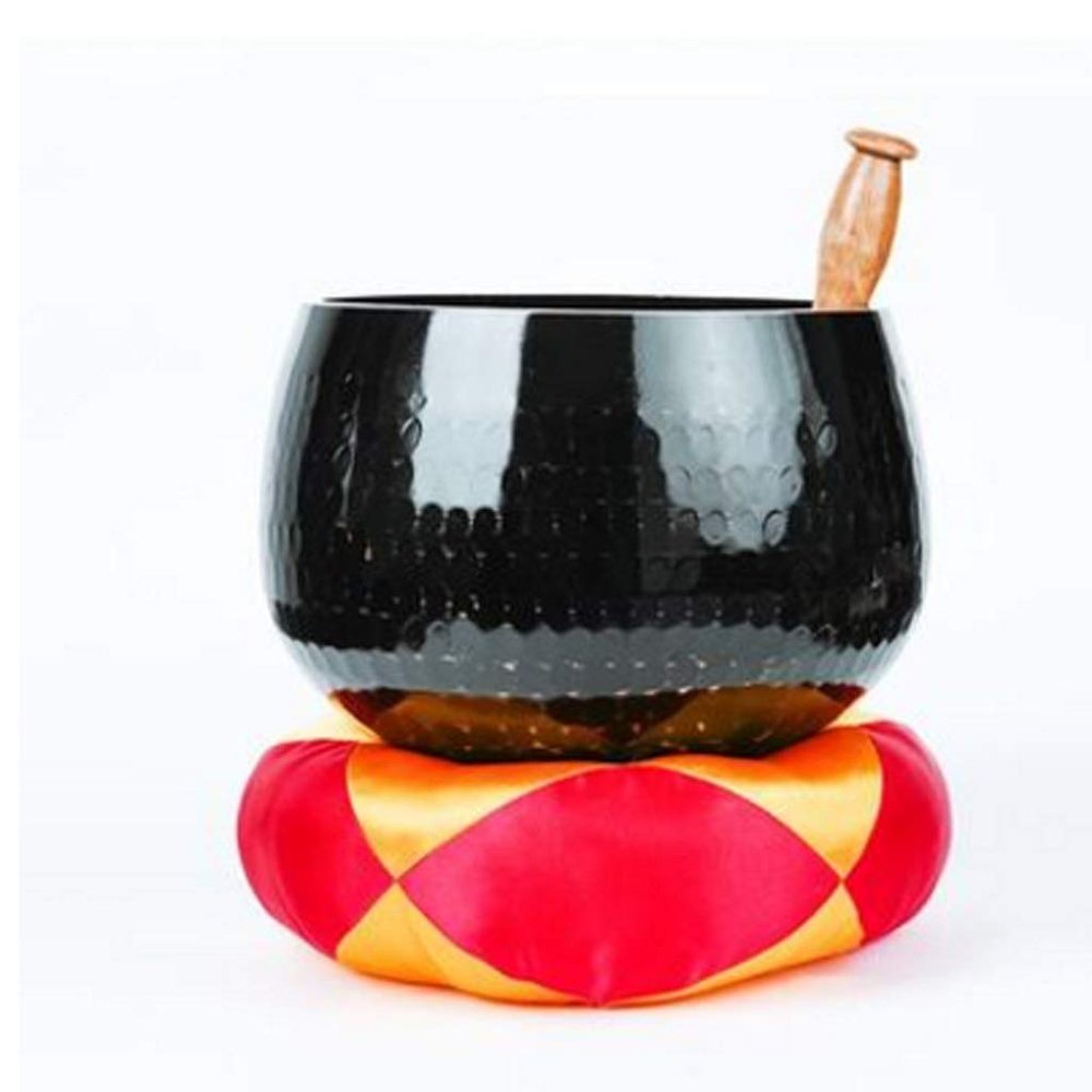 SIDUFHAOPKLL Black Copper Buddha Sound Bowl Temple Copper Ornaments Yoga Bronze Sound Copper