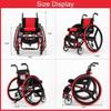 HEQIM Elderly Manual Wheelchair, Lightweight Foldable Shock Absorption Self-Propelled Mobility Aid, for Adults, Children Cerebral Palsy view 2