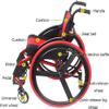 HEQIM Elderly Manual Wheelchair, Lightweight Foldable Shock Absorption Self-Propelled Mobility Aid, for Adults, Children Cerebral Palsy view 3