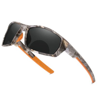 willochra Bifocal Reading Sunglasses for Men Driving Cycling Safety Glasses with Reader Wrap Around Sports Presbyopia Reader (camouflage, 2, x)