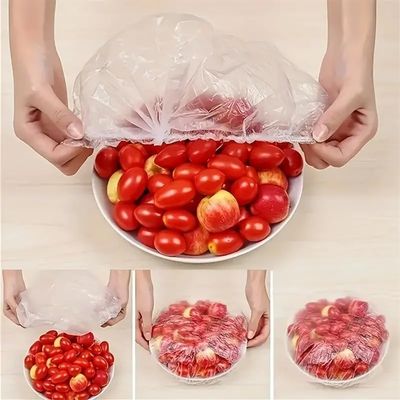 500 pcs Disposable Bowl Covers - Food Cover Stretch Edging, Stretchable Plastic Wrap, Elastic Storage Wraps for Storage Containers, Disposable Fresh Keeping Bag Plastic Cover for Bowl for Family
