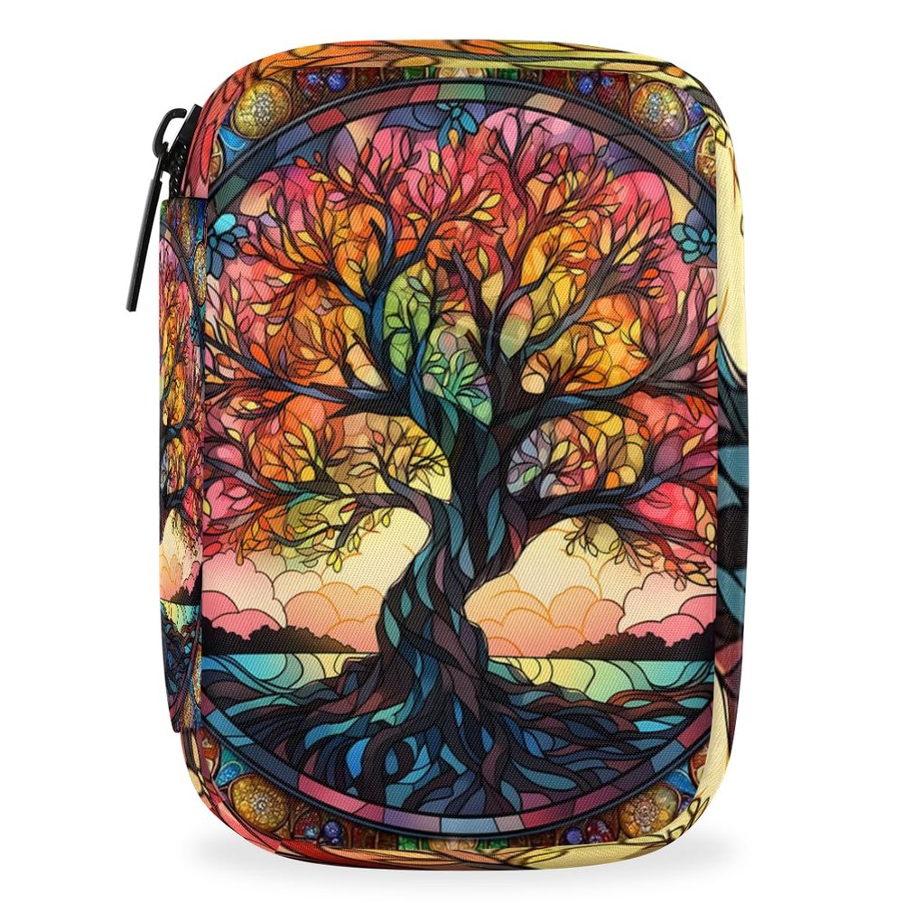 Pill Organizer Box Tree of Life 7-Day Weekly Medicine Pill Case Travel Pill Container Portable Pill Holder Storage Purse Bag Small Compact Size for Vitamin Supplement Birth Control
