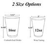 100 Personalized Frosted Plastic Reusable Party Cups, Custom Disposable Cups,Customized Party Modern Wedding Party Bridal Shower Cups (white,12oz) view 2