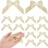MAYJOYDIY 50 PCS Beige Satin Ribbon Bows 2.2 Inch Self Adhesive Bowknots Decoration Premade Bows with Double-Sided Tape for Gift Wrapping Wedding Party Decor DIY Crafts view 1