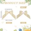 MAYJOYDIY 50 PCS Beige Satin Ribbon Bows 2.2 Inch Self Adhesive Bowknots Decoration Premade Bows with Double-Sided Tape for Gift Wrapping Wedding Party Decor DIY Crafts view 2