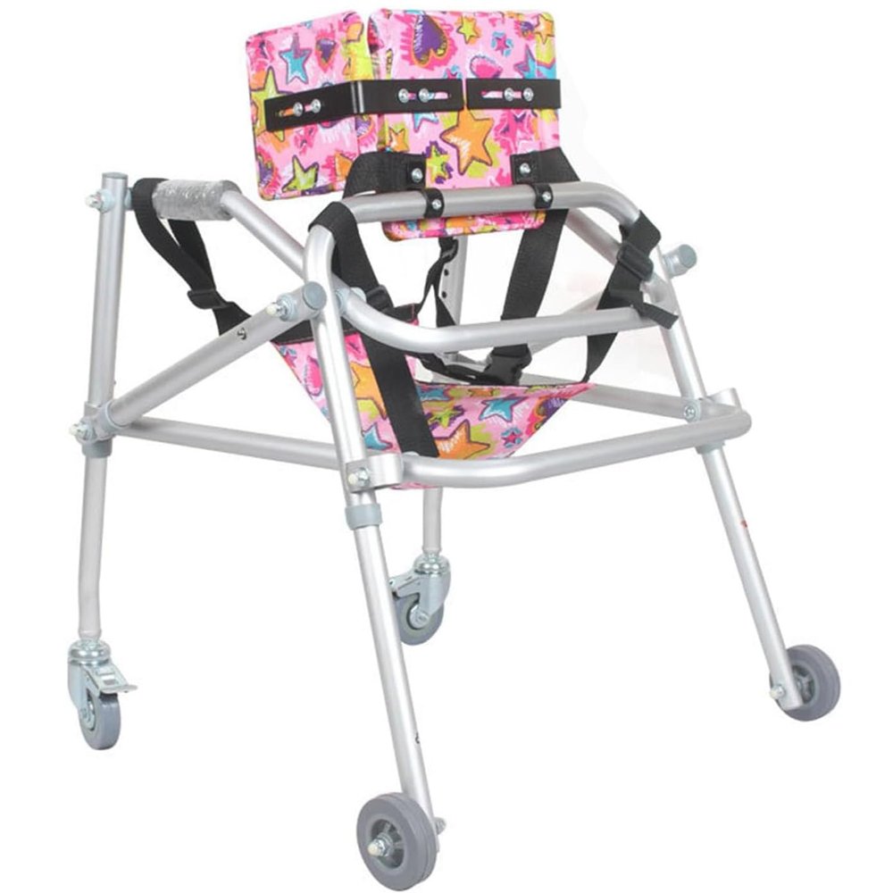 Foldable Wheeled Walker, Standing Frame with Cerebral Palsy Children, Standing Walking Aid for Children