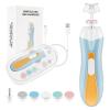 Baby Nail Trimmer Electric Baby Nail File, Baby Nail Clippers with 6 Grinding Heads & LED Light, Safe & Easy Trim Buffer Kit for Baby Newborn Toddler Toes Fingernails Baby Nail Care Kit (Blue) view 1