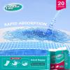 Premium Adult Incontinence Booster Pads for Men and Women - 20.5in x 8.2in Disposable Pads for Enhanced Absorbency - Fits with Adult Diapers - 20 Count view 3