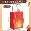 Kolldenn 24 Pack Flame Fire Truck Party Favor Bags - Fire Shaped Reusable Gift Bags for Bonfire Birthdays, Camping & Outdoor Events, Summer Picnic Themed Party Supplies Decorations view 3