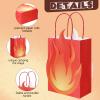Kolldenn 24 Pack Flame Fire Truck Party Favor Bags - Fire Shaped Reusable Gift Bags for Bonfire Birthdays, Camping & Outdoor Events, Summer Picnic Themed Party Supplies Decorations view 4