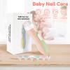 Baby Nail Trimmer Electric Baby Nail File, Baby Nail Clippers with 6 Grinding Heads & LED Light, Safe & Easy Trim Buffer Kit for Baby Newborn Toddler Toes Fingernails Baby Nail Care Kit (Pink) view 2