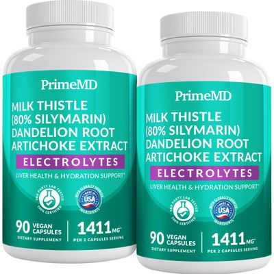 22-in-1 Liver Support Capsules Supplement with Milk Thistle, NAC, Electrolytes & BioPerine Supplement Smart Dose for Your Natural Filtration & Daily Hydration 90 Vegan Capsules (Pack of 2)