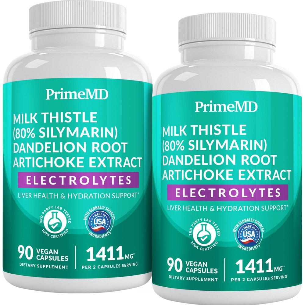 22-in-1 Liver Support Capsules Supplement with Milk Thistle, NAC, Electrolytes & BioPerine Supplement Smart Dose for Your Natural Filtration & Daily Hydration 90 Vegan Capsules (Pack of 2)