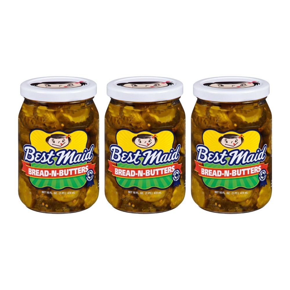 Best Maid Pickles 9-Item Assortment of Dill, Sweet, Bread & Butter, Okra, and Specialty - 3 or 6 Packs (3 Pack, Bread & Butter)