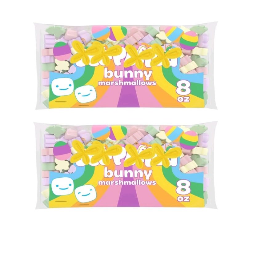Puffed Easter Bunnies Holiday Marshmallow Bunny Variety Pack, 8 oz Bags (Bunnies)