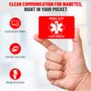 Diabetes Medical Alert Wallet Card, Credit Card Size, Diabetic Supplies for Emergency Identification, Medical Supplies & Equipment for Diabetes Care, Set of 2 view 2