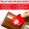 Diabetes Medical Alert Wallet Card, Credit Card Size, Diabetic Supplies for Emergency Identification, Medical Supplies & Equipment for Diabetes Care, Set of 2 view 4