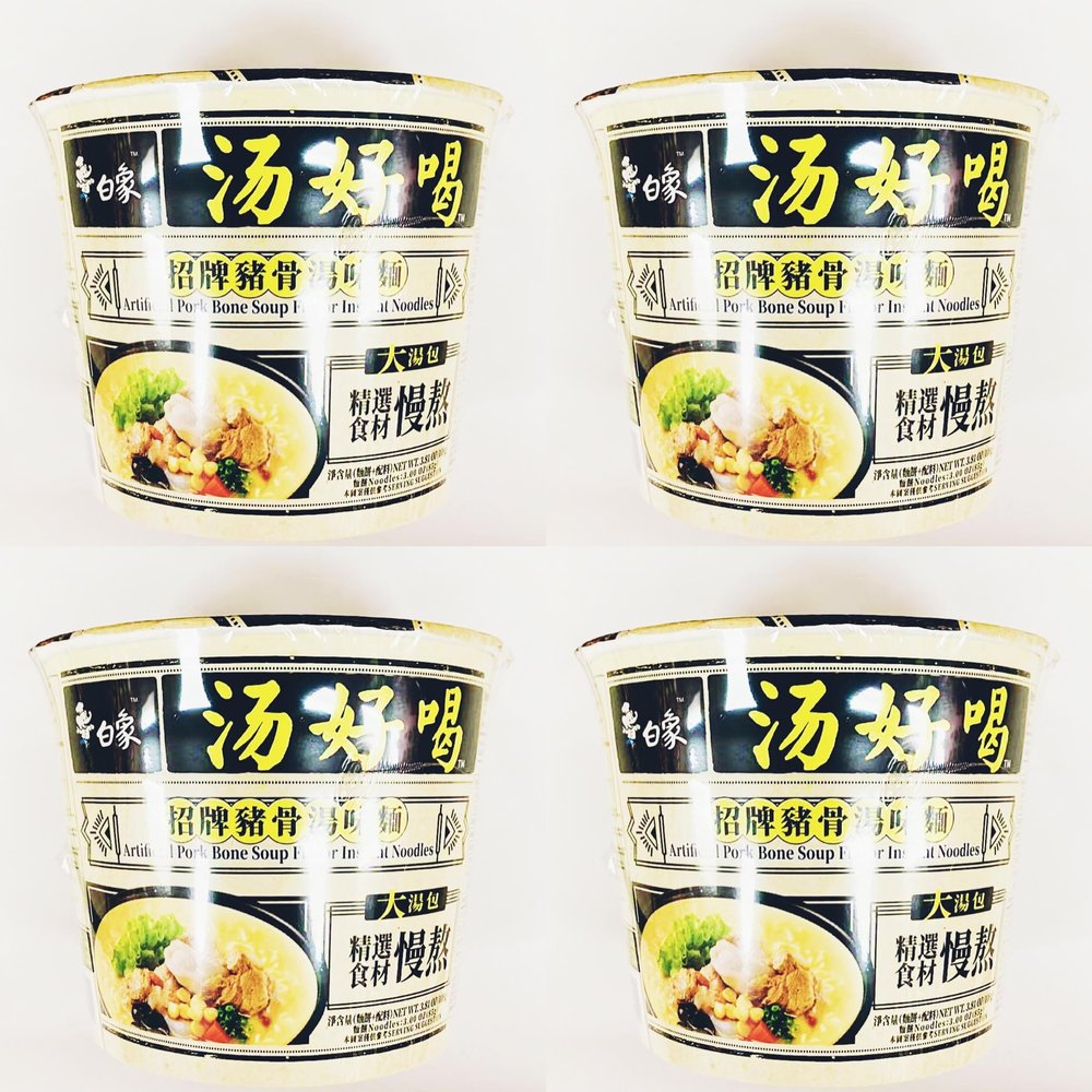Artificial Pork Bone Soup Flavor Instant Noodles,3.81 Oz,4Cups