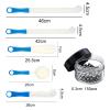 Decanter Cleaning Brush Set of 6,Wine Glass Decanter Flexible Bottle Brush Set with Cleaning Beads Household Tools for Bottle Goblets Glasses Cups view 2