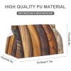 Leather Tissue Box Holder Rectangle Decorative Different Wood Grains Tissue Box for Dressing Table Bathroom Vanity Bedside view 2