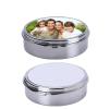 20pieces Sublimation Blank Metal Round Pill Box 3 Compartment Medicine Pill Case,Portable Pocket Purse Pill Box Decorative Metal Medicine Vitamin Organizer for DIY Print view 1