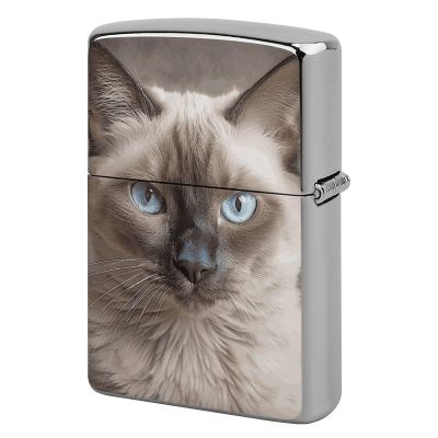 Beautiful Siamese Cat Metal Lighter Case, Durable Lighter Protective Cover with Personalized Graffiti Design Easy to Install, Universal Fit for Standard Lighters, Stylish & Unique Idea