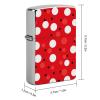 Red White Polka Dot Metal Lighter Case, Durable Lighter Protective Cover with Personalized Graffiti Design Easy to Install, Universal Fit for Standard Lighters, Stylish & Unique Idea view 2