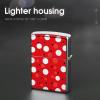Red White Polka Dot Metal Lighter Case, Durable Lighter Protective Cover with Personalized Graffiti Design Easy to Install, Universal Fit for Standard Lighters, Stylish & Unique Idea view 4