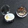 Cute Dog and Horse Pill Box 3 Compartment Round Portable Pill Case for Pocket or Purse Small Weekly Medicine Planner Travel Pillbox with Mirror Decorative Metal Vitamin Holder Gifts view 1