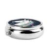 Be Animal Pill Box 3 Compartment Round Portable Pill Case for Pocket or Purse Small Weekly Medicine Planner Travel Pillbox with Mirror Decorative Metal Vitamin Holder Gifts view 4