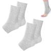 2 Pairs of Compress Bamboo Foot Sleeves,Keep Warm Bamboo Ankle Socks Foot Sleeves, Suitable for Cold Protection Against Swelling and Sprains (Gray,One Size Fits All) view 1