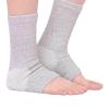 2 Pairs of Compress Bamboo Foot Sleeves,Keep Warm Bamboo Ankle Socks Foot Sleeves, Suitable for Cold Protection Against Swelling and Sprains (Gray,One Size Fits All) view 4