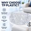 TP PLASTIC Disposable Spa Liners for Pedicure, 200 Count, Clear, 48 x 48 in view 2