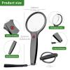 10X 30X Magnifying Glass for Reading, Upgraded Handheld Magnifier with 3.9 inch Anti-Glare Lens, Foldable Handle for Close Work, Seniors Reading, Kids Nature Exploration, Hobby Observation view 2