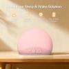 HOUSBAY Sunrise Alarm Clock, White Noise Sound Machine for Bedroom | Natural Wake-Up Light with Gentle Alarm Sounds, 20 Soothing Sleep Aids, Dimmable Display, Screen-Free Design - Pink view 2