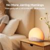 HOUSBAY Sunrise Alarm Clock, White Noise Sound Machine for Bedroom | Natural Wake-Up Light with Gentle Alarm Sounds, 20 Soothing Sleep Aids, Dimmable Display, Screen-Free Design - Pink view 4