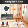 1 PCS Ocedar Spin Mop Four-Section Handle and 2 PCS Cotton String Screw on Mop Replacement Head Compatible with Ocedar as Well All Standard US Threading Pole (Acme 3/4 inch Thread) view 2