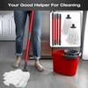 1 PCS Ocedar Spin Mop Four-Section Handle and 2 PCS Cotton String Screw on Mop Replacement Head Compatible with Ocedar as Well All Standard US Threading Pole (Acme 3/4 inch Thread) view 3