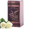 Airplane Large Funeral Canister, Unique Handmade Cremation Chest, Wooden Tribute Urn, 14inch, Black Wood Keepsake Urn view 1