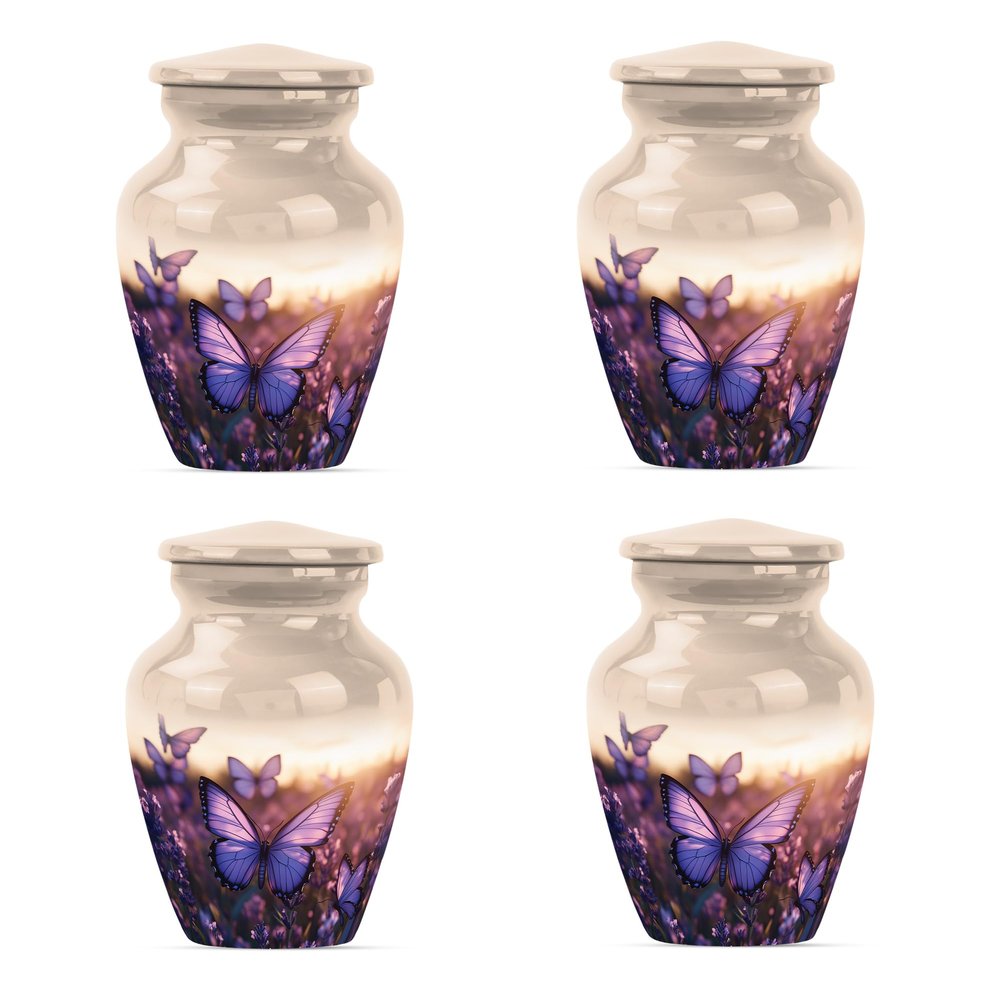 Butterfly Urns for Human Ashes Adult Female, Small Cremation Urn for Ashes for Men, Small Urns for Human Ashes Keepsake, Burial Urn for Ashes for Women(Size - 3inch, 4 Pcs)
