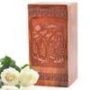 Alpine Meadow Wooden Ashes Storage, Compact Remembrance Canister, Personalized Tribute Box, 5inch, Clear Brown Urn for Human Ashes Adult Male/Female view 1