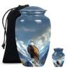 Eagle Urns for Human Ashes Adult Man, Mini Cremation Urn for Ashes, Large Burial Urn for Ashes for Adult Male, Cremation Urns for Human Ashes Female(Size - 10inch 1Pcs, 3inch 1Pcs) view 1