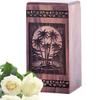 Bamboo Artisanal Cremation Casket, Classic Wood Ashes Container, 10inch, Black Wood Keepsake Urn view 1