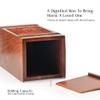 Camel in Desert Natural Timber Urn | Classic Wooden Ashes Chest | Small Remembrance Box for Loved Ones | 5-Inch Mini Tribute, Clear Brown Urn for Human Ashes Adult Male/Female view 3