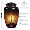 Jesus Cross Urn for Ashes for Women, Large Cremation Urns for Human Ashes Adult Man, Mini Urn for Ashes, Companion Urns for 2 Adults(Size - 10inch 1Pcs, 3inch 2Pcs) view 2
