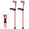 Kids Forearm Crutches - Adjustable Lightweight Aluminum Walking Cane - Foldable Telescopic Design for Easy Storage - Height Adjustable Arm Support for Children view 1
