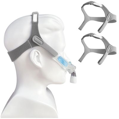 2 Packs Replacement Nuance Pro Headgear Closed Edges CPAP Headgear Strap Compatible with Nuance Pro Gel Nasal Pillow Mask(Without Nasal Pillow Frame)