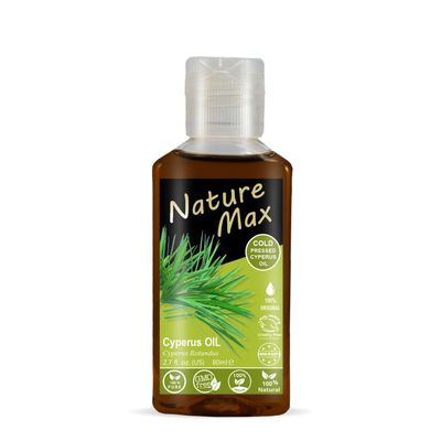 bonballoon Nature Max Cyperus Oil Natural Cold Pressed Undiluted Premium Pure For Skin Care Halal (1 Pack = 2.70 oz / 80 ml)