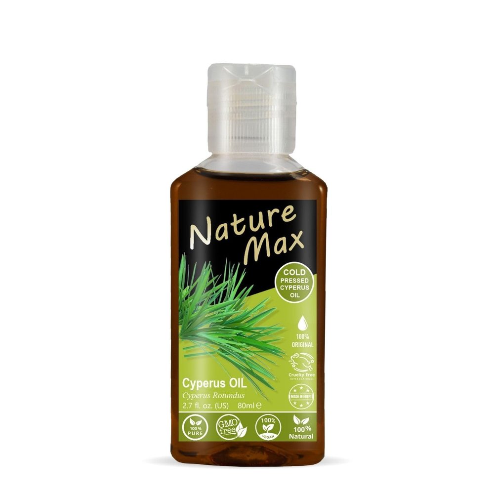 bonballoon Nature Max Cyperus Oil Natural Cold Pressed Undiluted Premium Pure For Skin Care Halal (1 Pack = 2.70 oz / 80 ml)