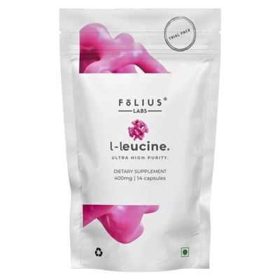 FOLIUS LABS Clean Label L Leucine Amino Acid Supplement Intra Workout Supplement for Muscle Recovery and Building Lean Muscles (Trial Pack)